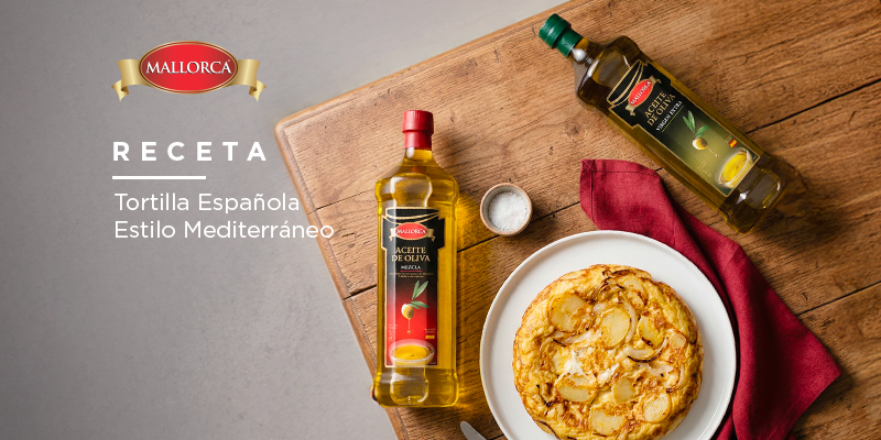 Tortilla Española Estilo Mediterráneo con aceites Mallorca