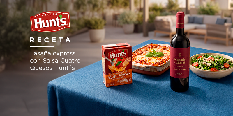Lasaña Express con Salsa Cuatro Quesos Hunt's